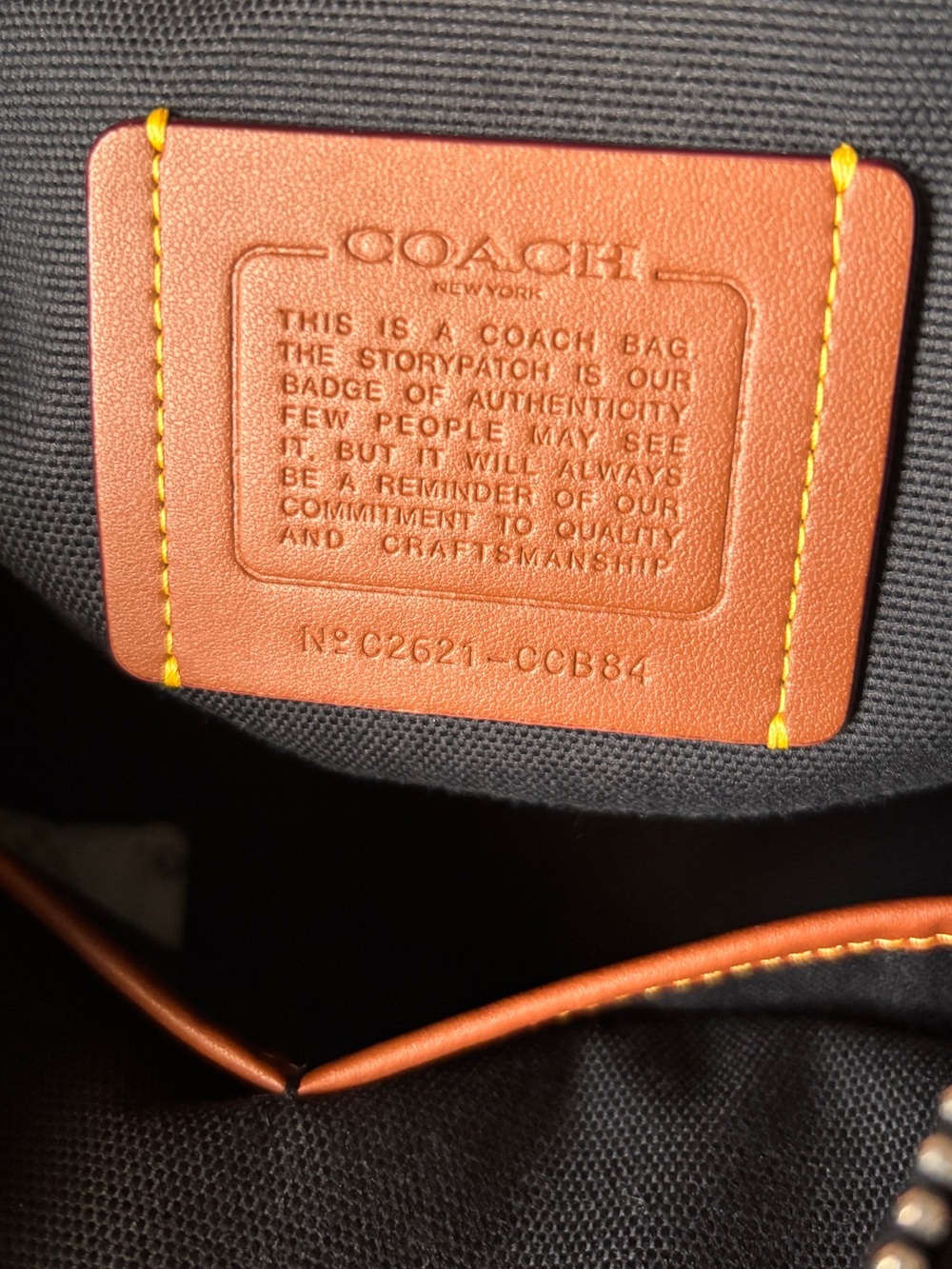COACH Compass 35 in Black Pebbled Leather - Picture 8 of 13